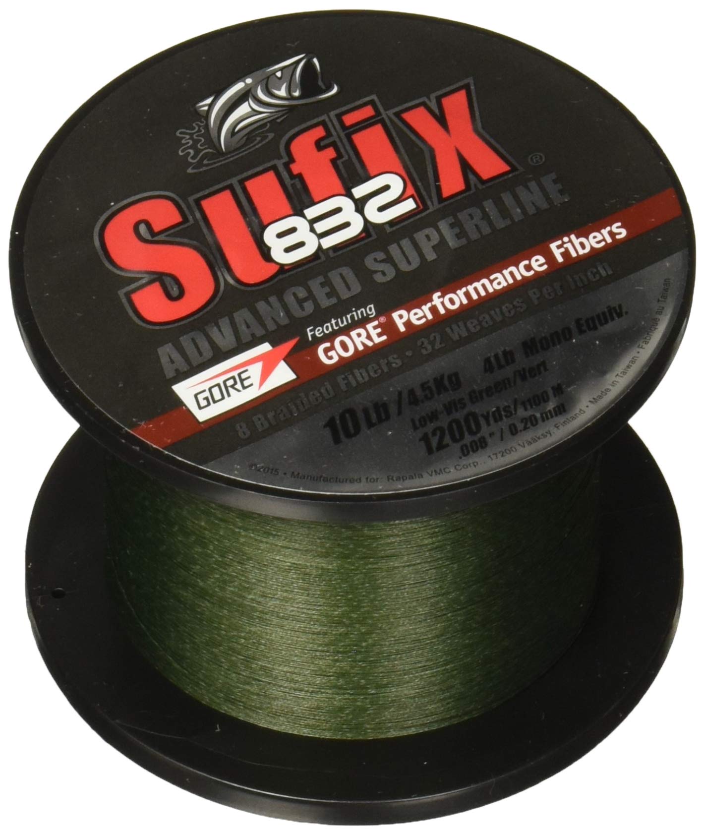 Amazon.com : Sufix 832 Braid Line-1200 Yards (Green, 20-Pound